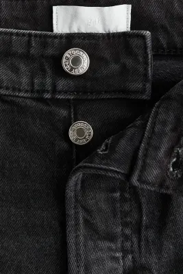 Straight Regular Waist Jeans - Noir denim — photo 5