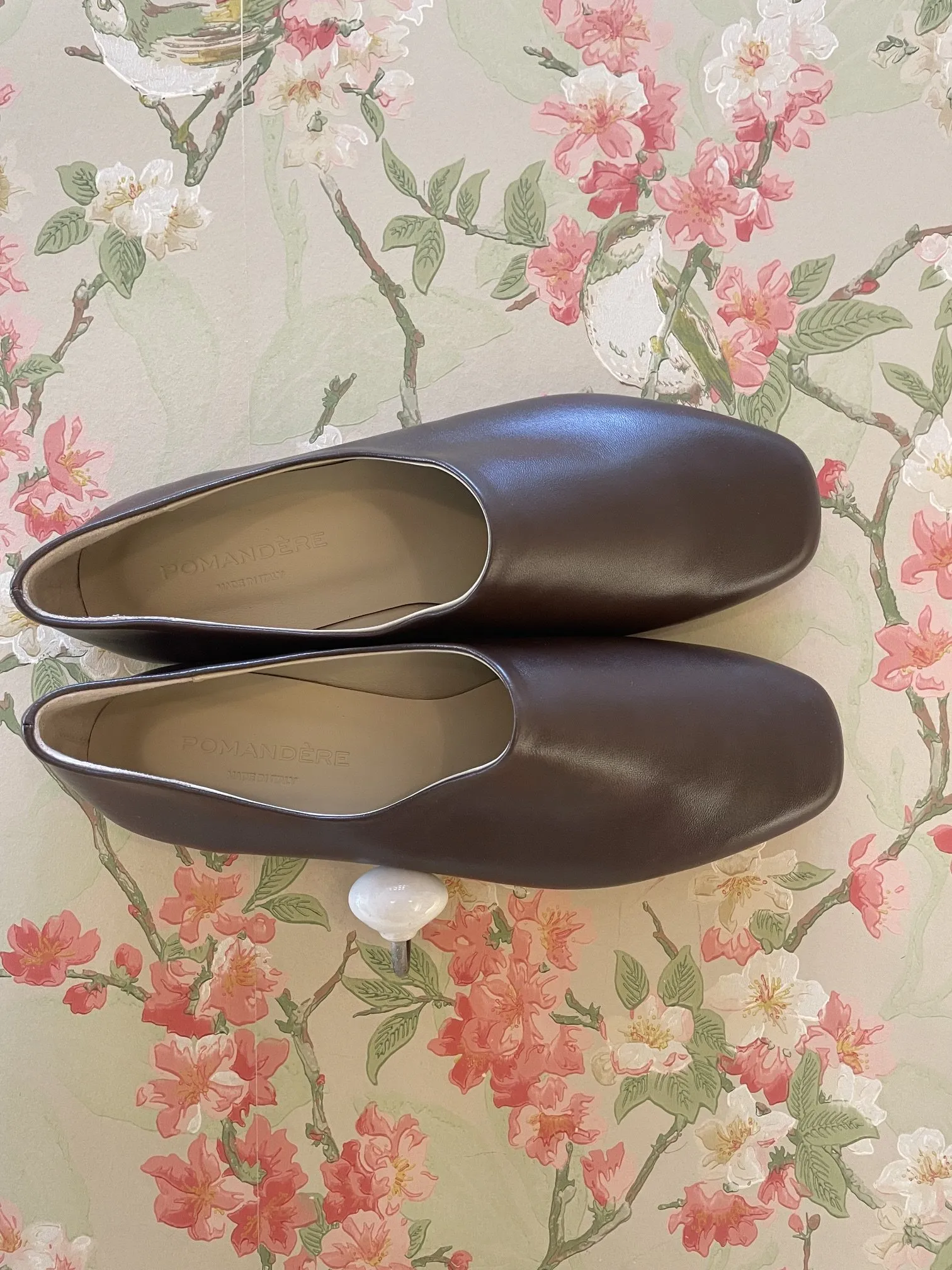 Nouveau ! POMANDÈRE Chaussures Slippers M115 Acajou