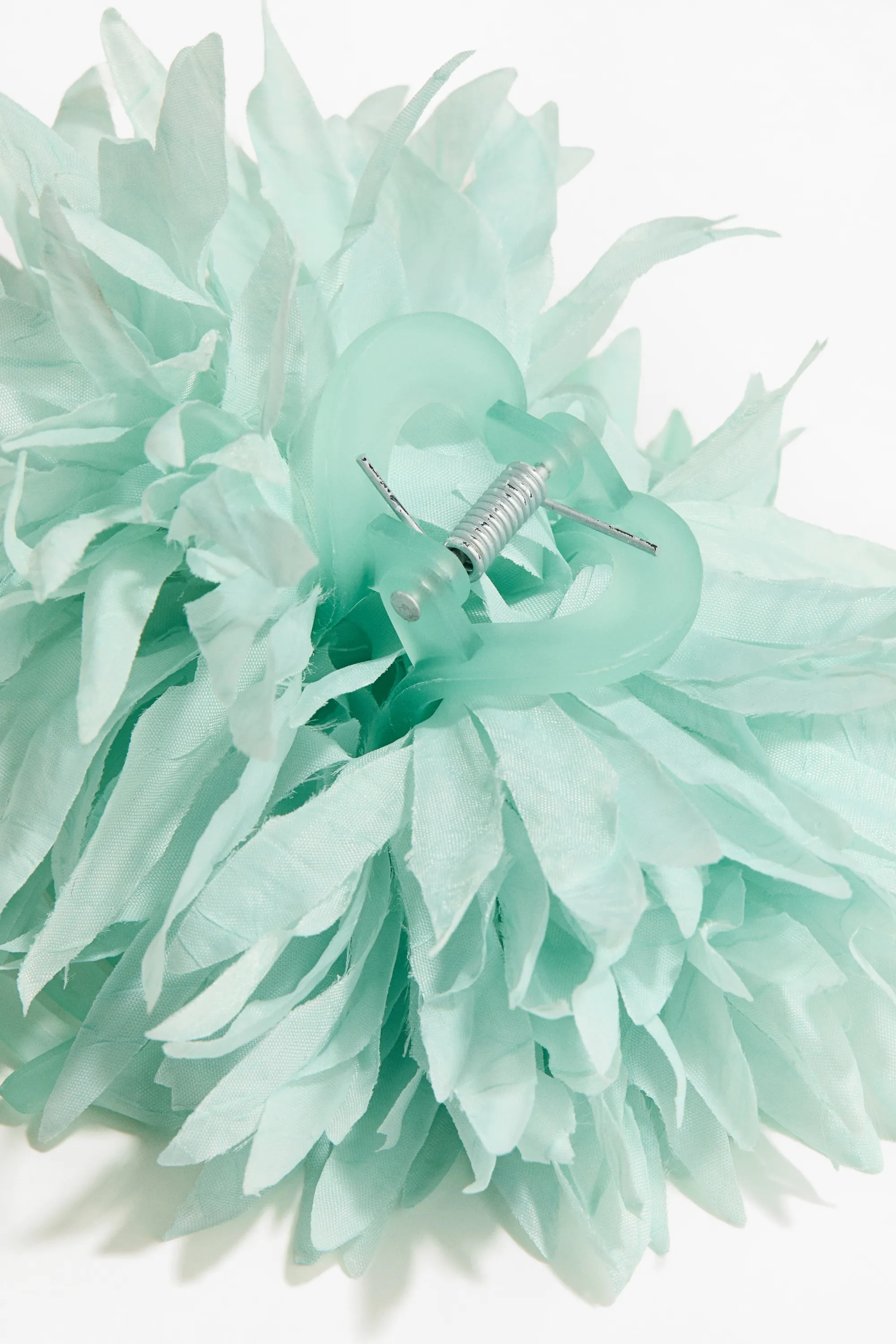 Pince à cheveux façon fleur - Vert menthe