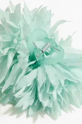 Pince à cheveux façon fleur - Vert menthe — photo 1