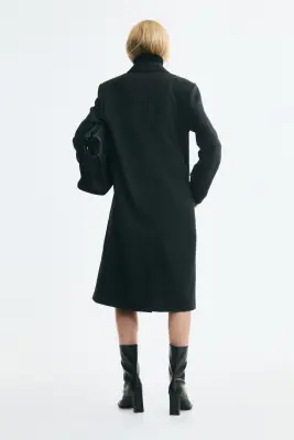 Blazer long à épaulettes - Gris foncé/rayures tennis — photo 4