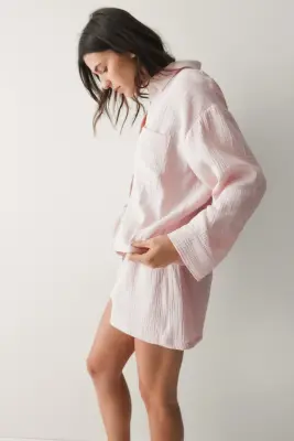 Chemise et short de pyjama - Rose clair — photo 3