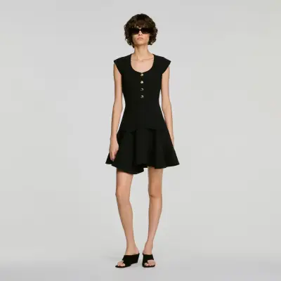 Robe courte boutonnée
