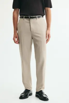 Pantalon de costume Slim Fit - Beige — photo 1