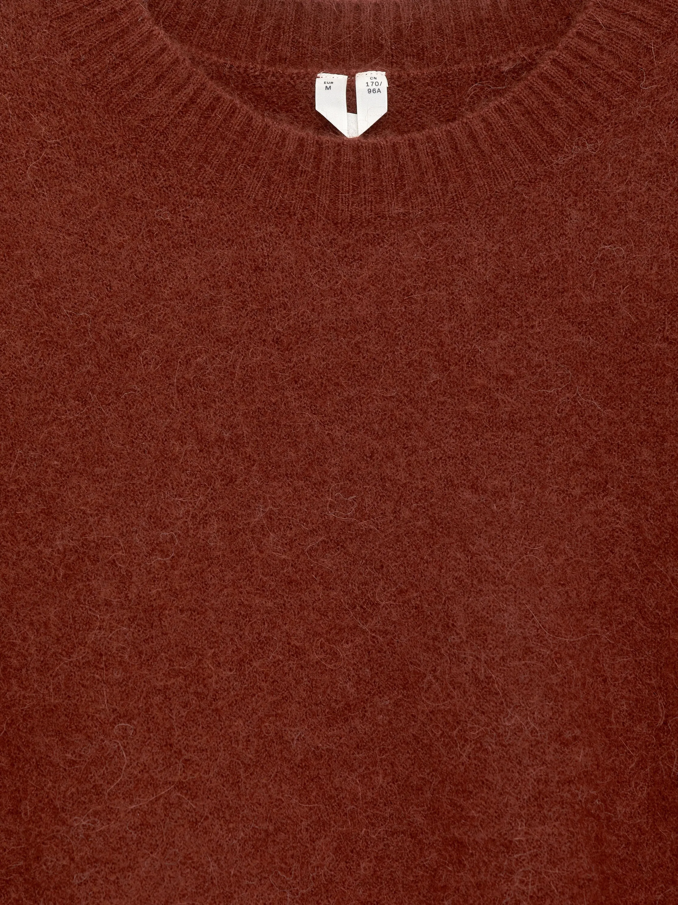 Pull en mélange de laine et d'alpaga - Rouge brun