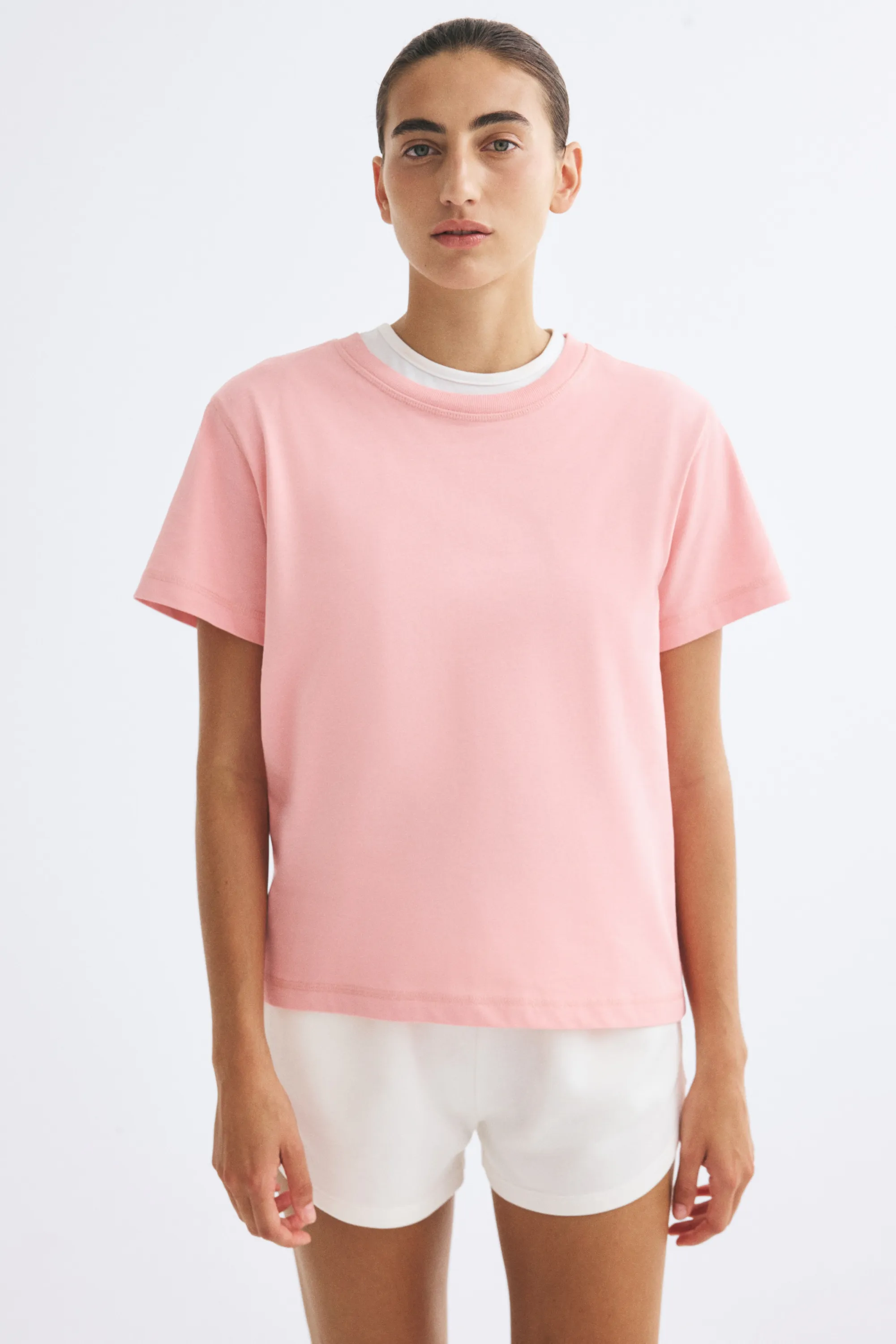 T-shirt oversize en coton - Rose clair