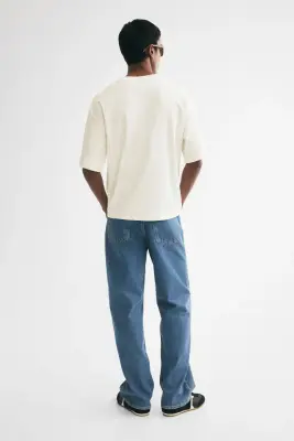 T-shirt imprimé Relaxed Fit Boxy en coton - Blanc/Recorded Observations — photo 3