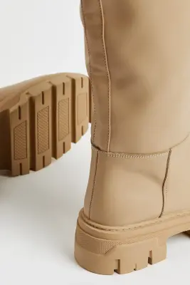 Bottes de hauteur genou - Beige — photo 3