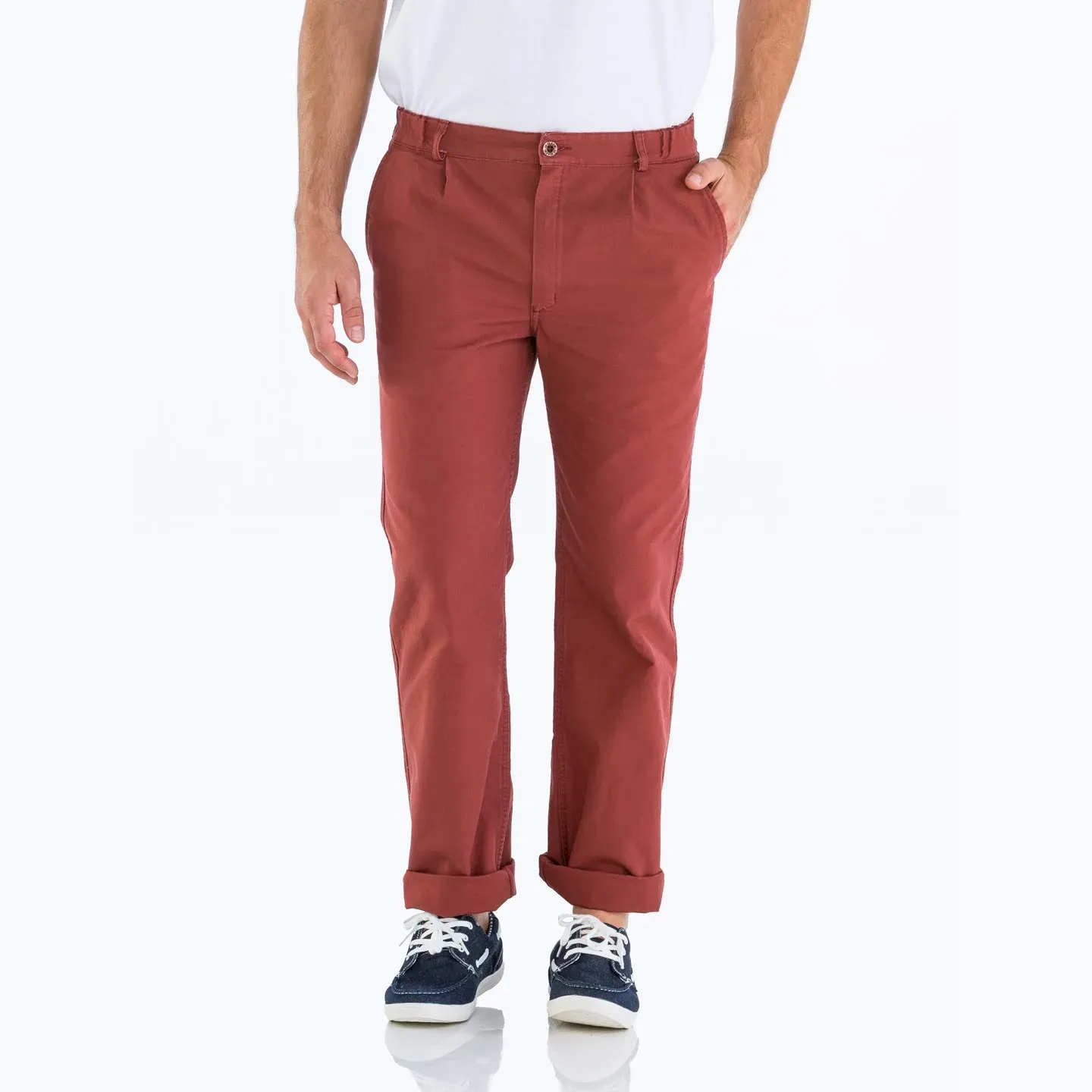 Pornichet, Le vrai pantalon du marin breton en coton bio - Toile Brique