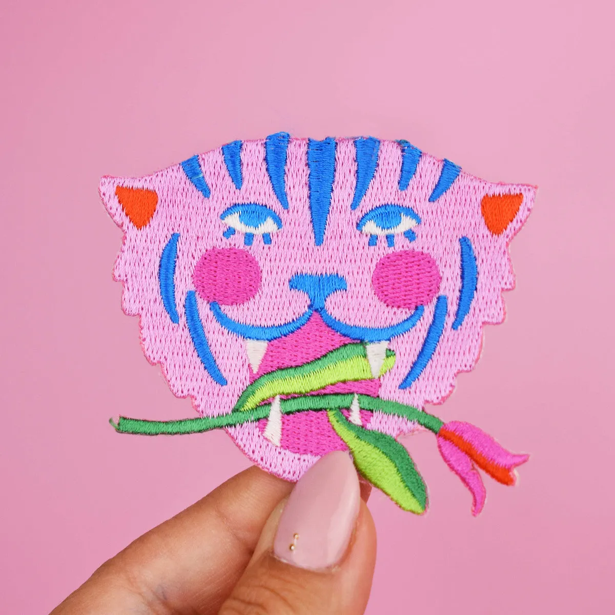 Patch thermocollant Tigre rose Limistic - Malicieuse