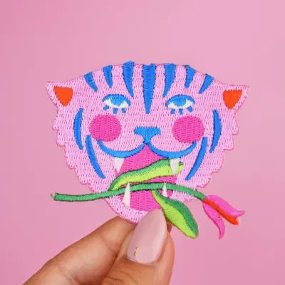 Patch thermocollant Tigre rose Limistic - Malicieuse — photo 1