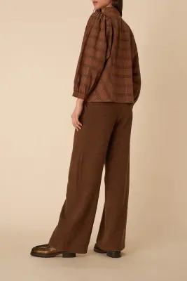 blouse vanita carreaux cannelé — photo 4