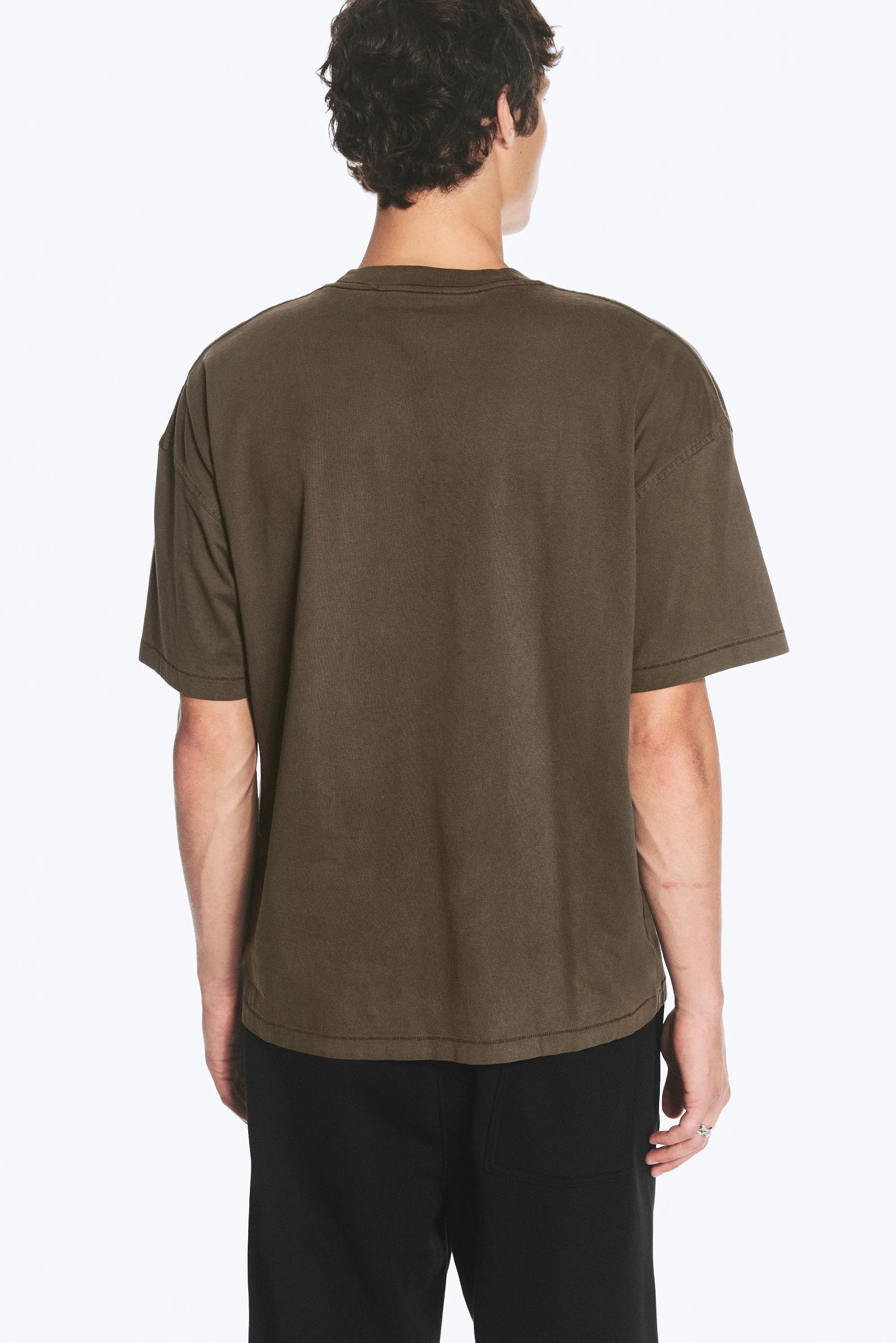 T-shirt oversize carré - Taupe foncé