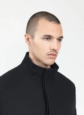 Safari Jacket in Navy Blue Wool & Cashmere — photo 5