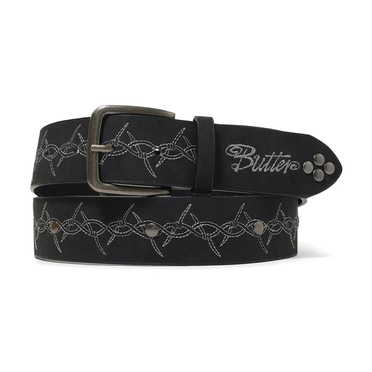Ceinture Butter Barbed Wire studded belt – Black