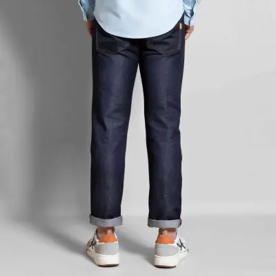 Jeans demi slim brut en lin metis Thomas — photo 3