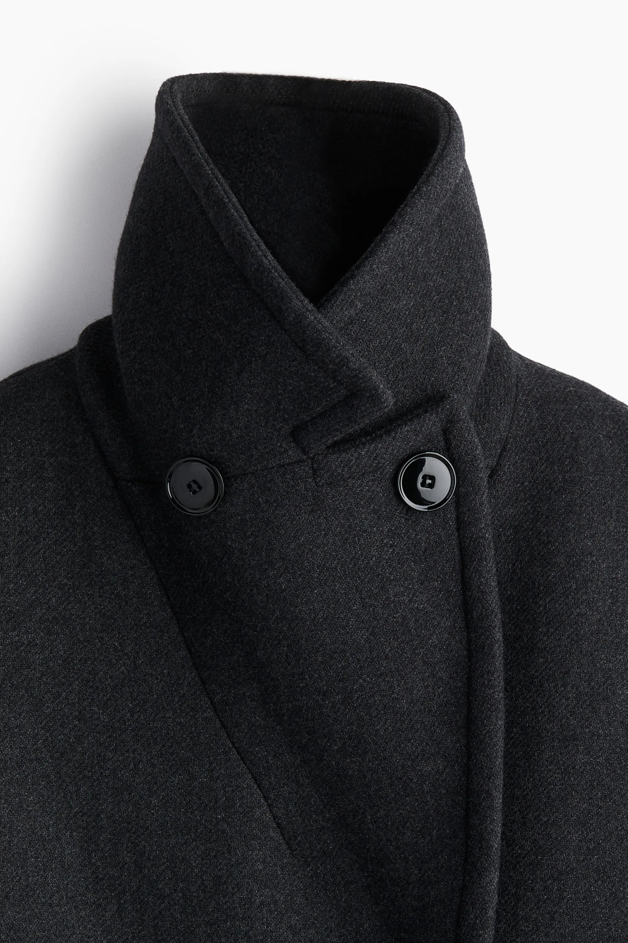 Manteau en laine mélangée - Gris foncé