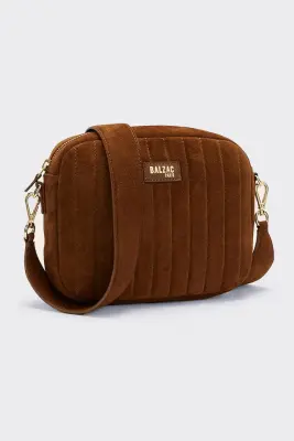 Sac César croûte de cuir chocolat — photo 3