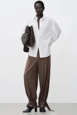Pantalon avec pattes resserrables - Taupe foncé — photo 2
