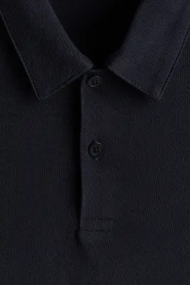 Polo COOLMAX® Slim Fit - Bleu marine — photo 4