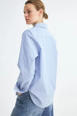 Chemise en oxford - Bleu clair/rayé — photo 3