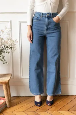 Jean wide Audrey - bleu denim — photo 2
