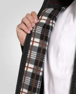 DUKE GILET FULL ZIP GRANDE LONGUEUR Gris Anthracite — photo 4
