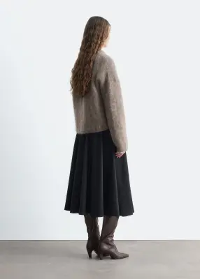 Pull en mohair mélangé - Taupe foncé — photo 4