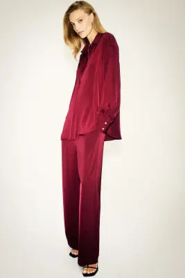 Chemise oversize - Rouge foncé — photo 1