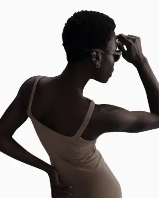 W Chill Knit Ribbed Tank Dress Mink Brown — photo 2