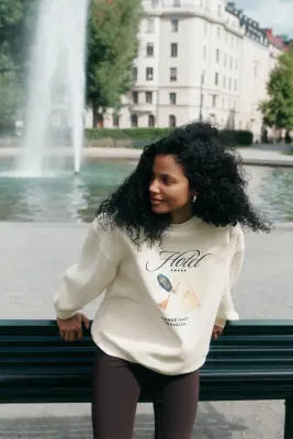 Sweat oversize imprimé - Crème/Condé Nast Traveller — photo 2