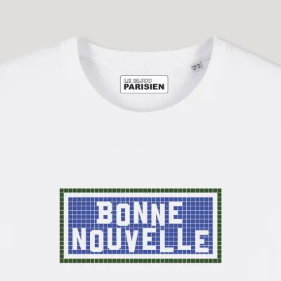 TEE SHIRT COTON BIO IMPRIMÉ - BONNE NOUVELLE - BLANC — photo 2