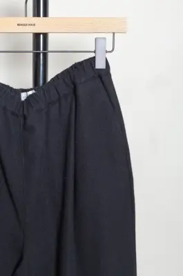 Still By Hand – Cashmere mixed easy pants PT04263OS – BLACK — photo 4