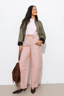 Pantalon balloon toile Femme — photo 5