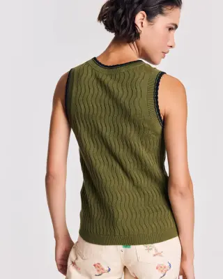 Top Kahny olive et noir — photo 7