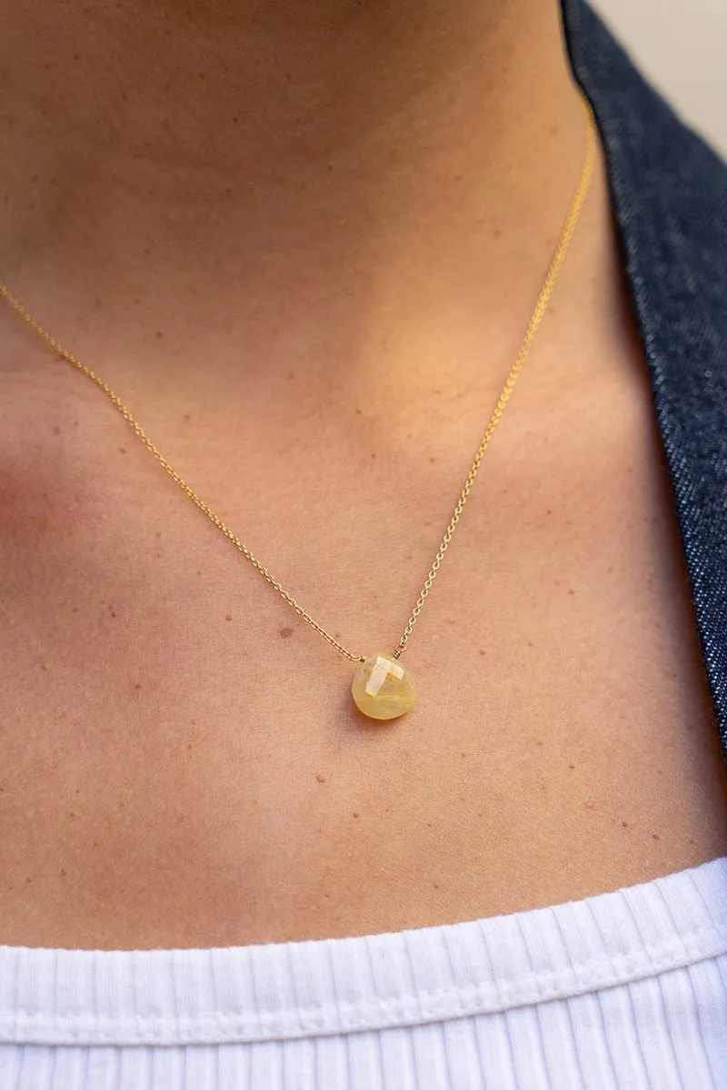 Rayons de Lune – Collier d'oreilles en quartz rutile