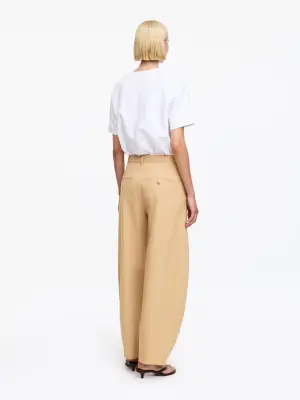 Pantalon jambes barrel - Beige — photo 3