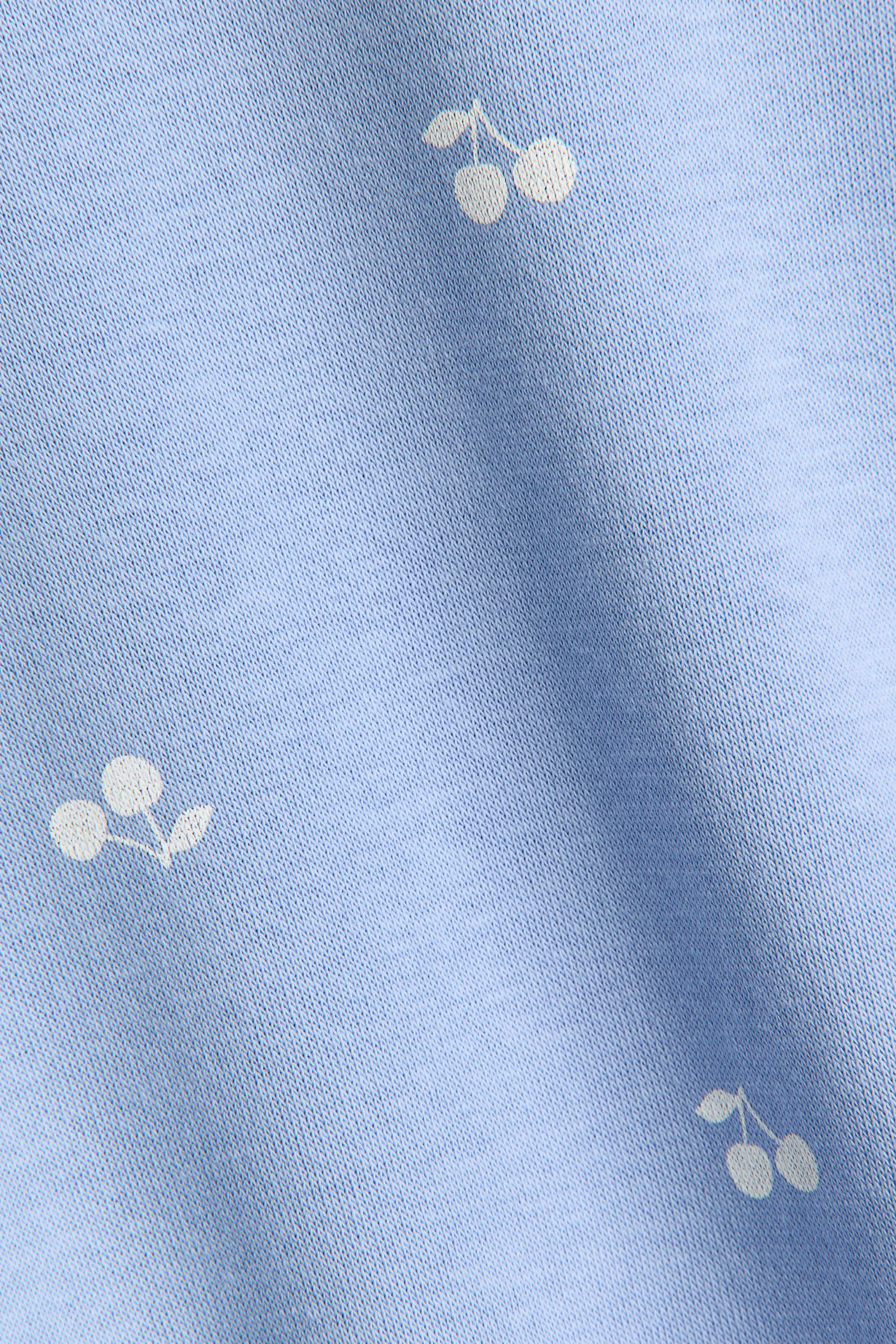 Sweat à l'intérieur brossé - Bleu clair/cerises
