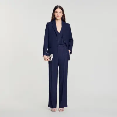 Pantalon à rayures et sequins