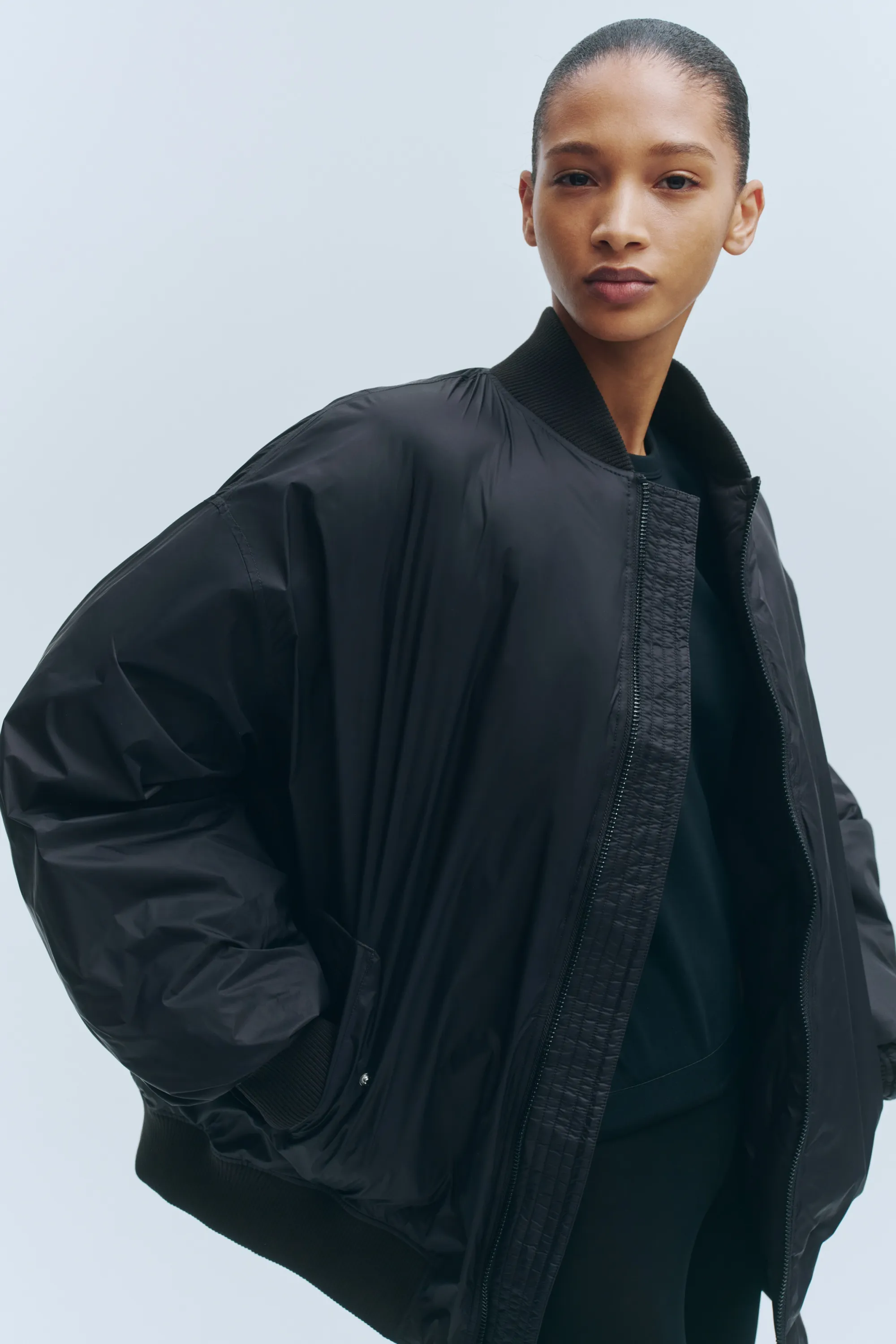 Bomber doudoune oversize - Noir