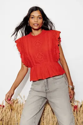 Blouse rétro-romantique Femme — photo 2
