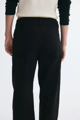 Pantalon baggy en twill de coton - Noir — photo 2