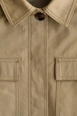 Veste en twill de coton - Vert kaki — photo 4