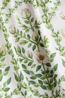 Robe dos nu en popeline - Blanc/fleuri — photo 4