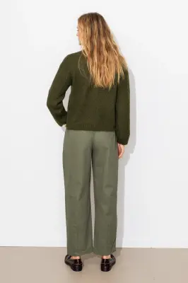 Pull oversize col V Femme — photo 4