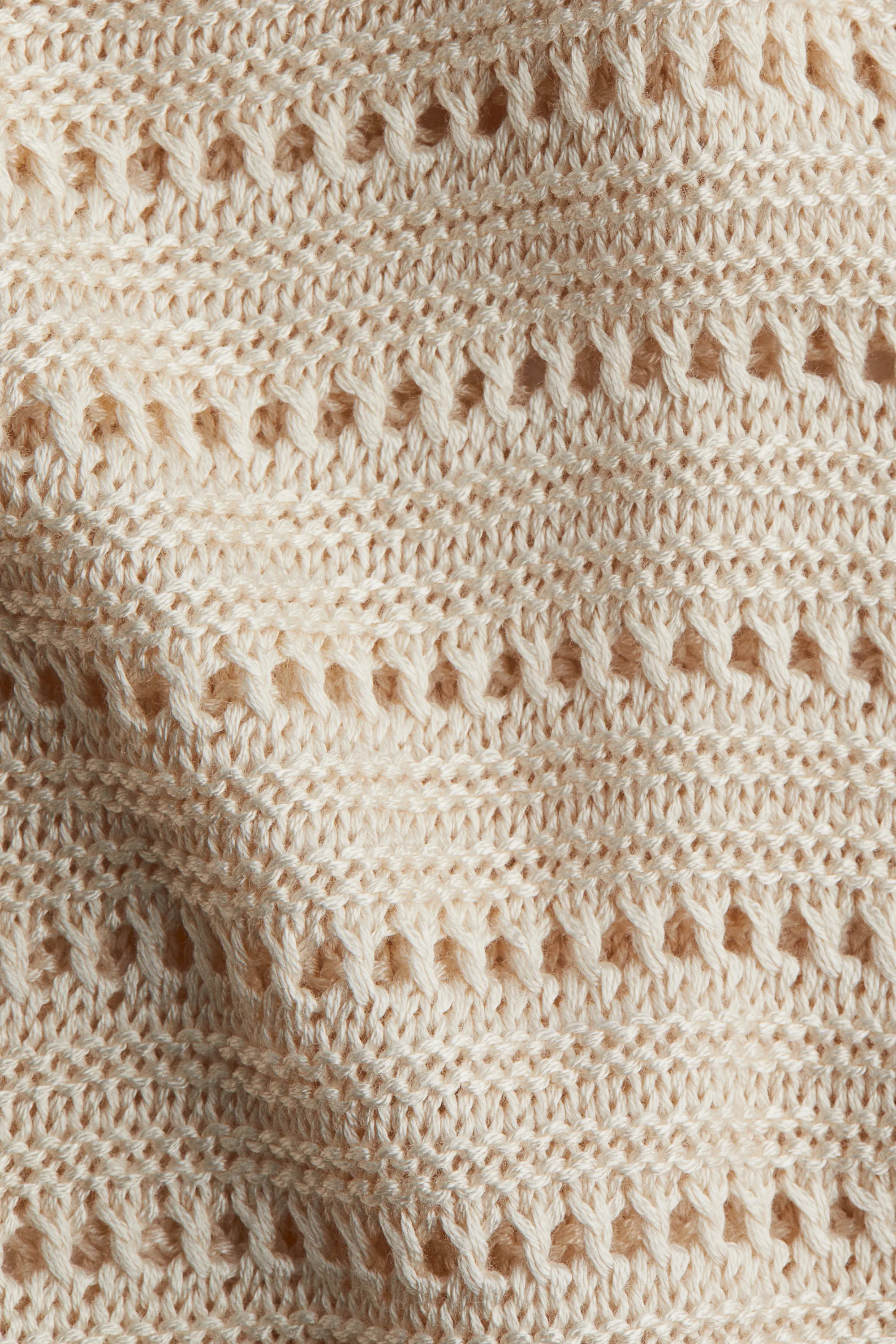 Robe en maille pointelle - Beige clair
