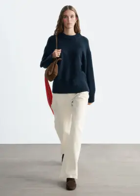 Pull oversize en laine - Bleu foncé — photo 2