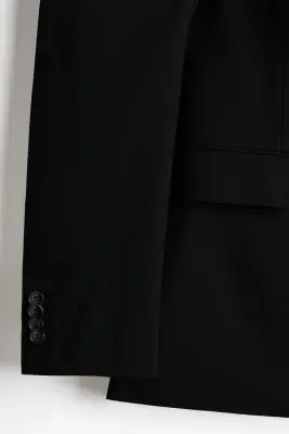 Veste Slim Fit à fermeture droite - Noir — photo 4