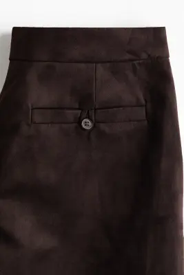 Pantalon avec jambes barrel de longueur cheville - Marron foncé — photo 4