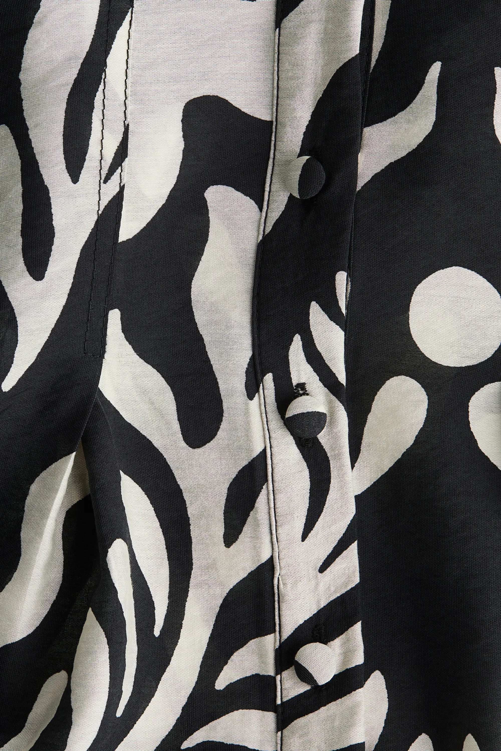 Robe à taille cintrée - Noir/motif